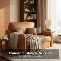 Pull-Extendable Sofa Bed Multi-Functional Tri-Function Transformable Loveseat Space-Saving Design Firm Support Foam for Students