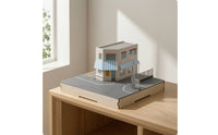 Street-Scene Model with Base Realistic 1/64 Scale Diorama Cityscape Scale Model Building for Display Shelves
