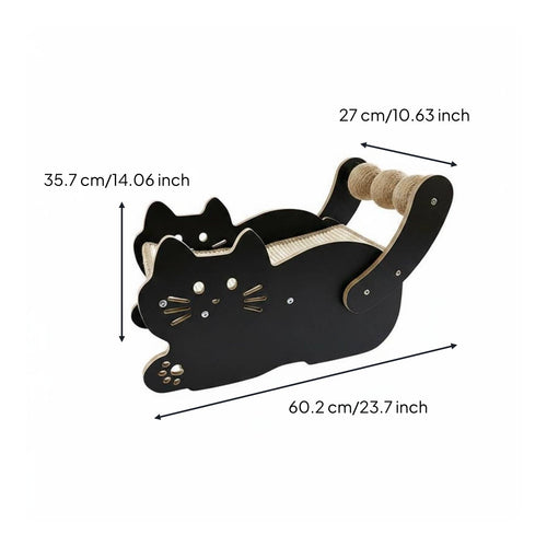 Sisal Feline Scratcher Bed 2-in-1 Design Large Feline Scratching Lounge