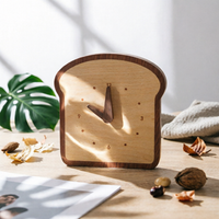 Wooden Desk Wooden Timepiece Printed Numerals Home Decor Point Markers