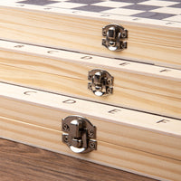 Solid Wood Chess Board Game for Two-Player Strategy