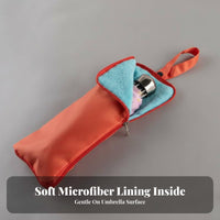 Portable Wet Umbrella Case Hangable Absorbent Rain Gear Pouch Foldable for Travel, Handbag, Backpack