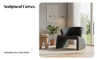 M-Shaped Armchair Nordic Aesthetic Lounge Chair artistic aesthetic dense Foam Filling for Living Room, Hotel Lobby, Apartment