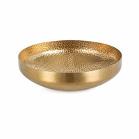 Plate with Hammered Texture Deep Stainless Steel Plate Versatile Stainless Steel Dish for Dinner Party