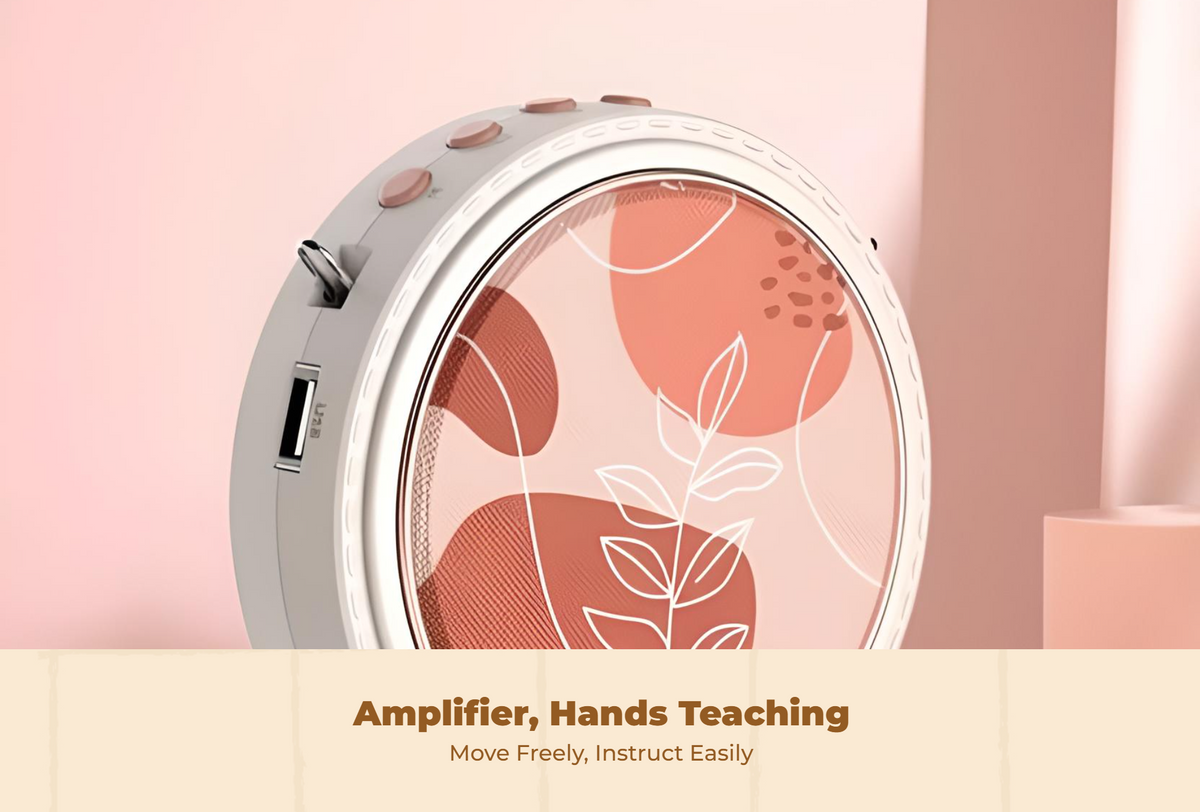Rechargeable voice amplifier for teaching