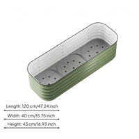 Rectangular Metal Planter Box Aluminum Alloy Garden Product Water Reservoir