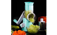 3 Interchangeable Blades Manual Drum Shredder Easy to Clean Rotary Vegetable Cutter High Effectiveness Hand Crank Cheese Grater