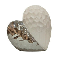 Heart Ornament with Faceted Surface Romantic Centerpiece Stylish for Shelves