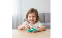 Gliding Rotating Clover Portable Textured Long-Lasting Silicone Worry Stone for Children, Students, School, Classroom, Homework