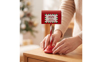 Tabletop Mailbox Metal Christmas Mailbox Decorative Decoration for Mantel, Entryway