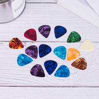 Guitar Picks Set for Acoustic and Electric Guitars, ABS and Celluloid Thumb and Finger Picks with Storage Box