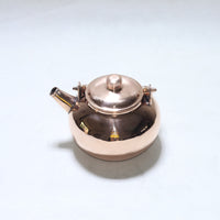 Pure Copper Teapot for Induction Cooktop, Handmade 1L Kettle for Tea Brewing