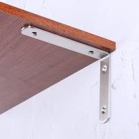 Stainless Steel L-Shaped Corner Brace 90 Degree Angle Bracket for Shelves and Furniture