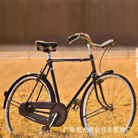 自行车车座真皮自行车鞍座牛皮三弹簧282624自行车坐垫复古鞍座