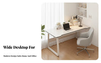 Home Office Desk Versatile Use Modern Computer Desk Wide Desktop Basic Home Office Table for Students, Professionals, Bedroom, Study Room