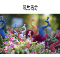 户外庭院花园造景风创意孔雀插支花盆插件装饰品盆栽摆件阳台园林