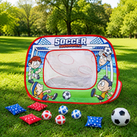 Kids Throwing Game Set Garden Games, 3-in-1 Bean Bag Toss Outdoor Target Game, Foldable Cloth Garden Games for Kids 4-6 Years