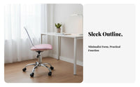 Armless Transparent rotating Chair Height Adjustable Transparent Caster Chair