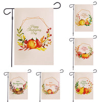 Thanksgiving Waterproof Linen Garden Flag Double-Sided Outdoor Yard Festival Decor