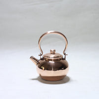 Pure Copper Teapot for Induction Cooktop, Handmade 1L Kettle for Tea Brewing