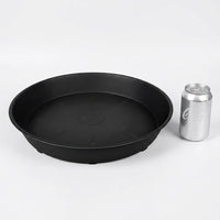 Plant Saucers with Drainage Grooves, Heavy Duty PE Material Trays, Nestable Drip Tray and Pot Saucer for Outdoor Garden Plants, Floor Standing