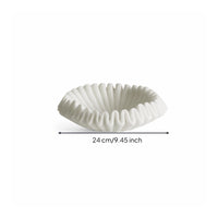 Irregular Fruit Bowl Pleated Sculptural Fruit Bowl Minimalist for Clean-Liners, Dining Table