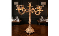 5-Arm Candelabra Ornate Candelabrum Shiny for Table Centerpiece, Banquet