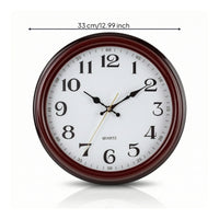 Quartz Wall Clock Large Face Round Wall Clock Silent for Office, Bedroom