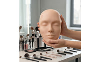 Realistic Silicone Practice Face 3D Makeup Mannequin Face Reusable Makeup Practice Board Easy to Clean for Beauty Students, Lash Technicians, Eyebrow Training
