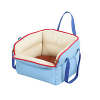 Car Dog Bed with Pockets Cushioned Dog Car Seat Soft for Young Dogs
