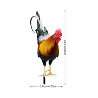 Metal Chicken Stake Weather Resistant Metal Chicken Yard Art Easy to Install