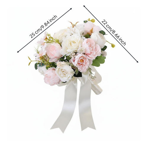 Bridal Photo Prop Floral Arrangement Reusable Occasion Accessory Satin Ribbon