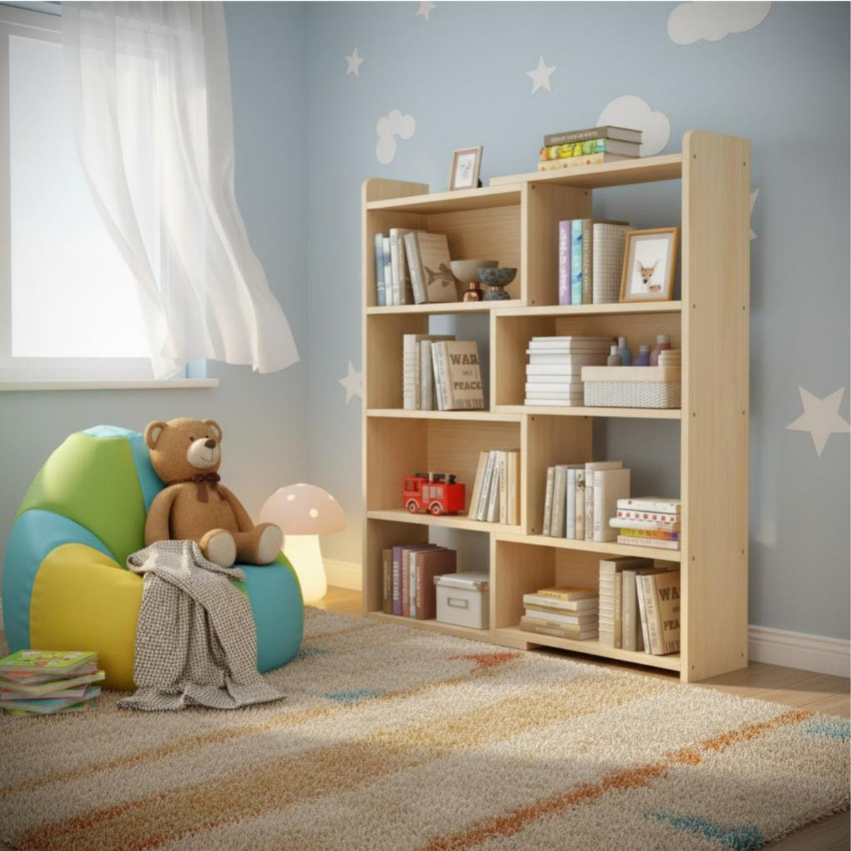 Expandable Desktop shelf unit Extendable Design Expandable shelf unit Adjustable adaptable Configuration for Children, Dormitory