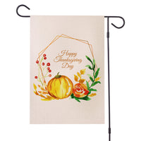 Thanksgiving Waterproof Linen Garden Flag Double-Sided Outdoor Yard Festival Decor