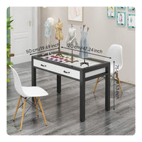 Kindergarten Drawing Table Spacious Desktop Kids Crafting Table and Chair Set Child-Centered Influenced for Students, Preschoolers, Childcare Center