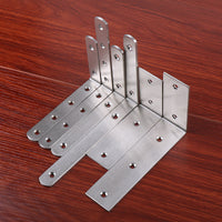 Stainless Steel L-Shaped Corner Brace 90 Degree Angle Bracket for Shelves and Furniture