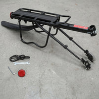 Quick Release Rear Bike Rack with Reflector Reflective Rear Bike Rack Sturdy Long-Lasting for Touring, Outdoor Cycling