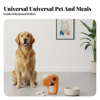 Food Launching launcher single-Button Operation Pet Food Boredom Relief Treat dispenser for feline Owners, play session, Indoors, Training occasions