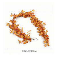 Fall Maple Leaf Garland Thanksgiving Fall Maple Leaf Garland Realistic Decorations for Stair Railing