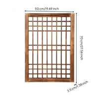 Wood Window Pane Rustic Lattice Wood Panel Decorative Decor for Living Room