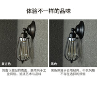 美式乡村工厂工业工程LOFT风格餐厅阳台过道走廊玄关爱迪生吸顶灯 黑色（带6W暖光 LED爱迪生灯泡）