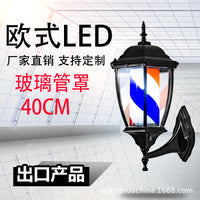 Wall-Mounted LED Barber Pole Light, 40cm, UK Plug