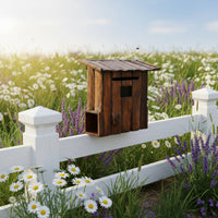 Wooden Mailbox Antique Design Solid Wood Mailbox Compact