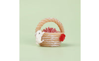 Creative Design Resin Succulent Basket Figurine Long-Lasting Miniature Flower Basket Vibrant Colors for Hobbyists