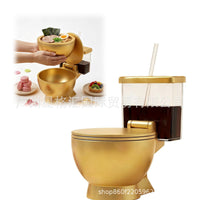 Novelty Toilet-Shaped Metal Ramen Bowl Set