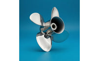 Outboard Propeller with Splined Hub Stainless Steel Four Outboard Propeller Easy to Install