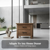 substantial Block Bedside Table Wabi-Sabi Aesthetic Nightstand Minimalist Design Easy to Clean for Homestay