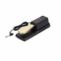 2 Pieces Insertable Connector Universal Sustain Pedal Heavy Duty Build Digital Piano Sustain Pedal Portable Design for Stage Performance