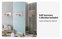 Orange Rim Indoor Outdoor Basketball Hoop White Net Wall-Mounted Basketball Hoop for Home Practice