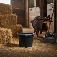 Flat Back Feed Bucket Large Opening Animal Drinking Bucket Hanging Agricultural Setup Supply for Stable, Barn